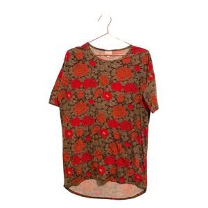 LuLaRoe Irma Tunic XXS (Fits up to Medium) - Rose Print